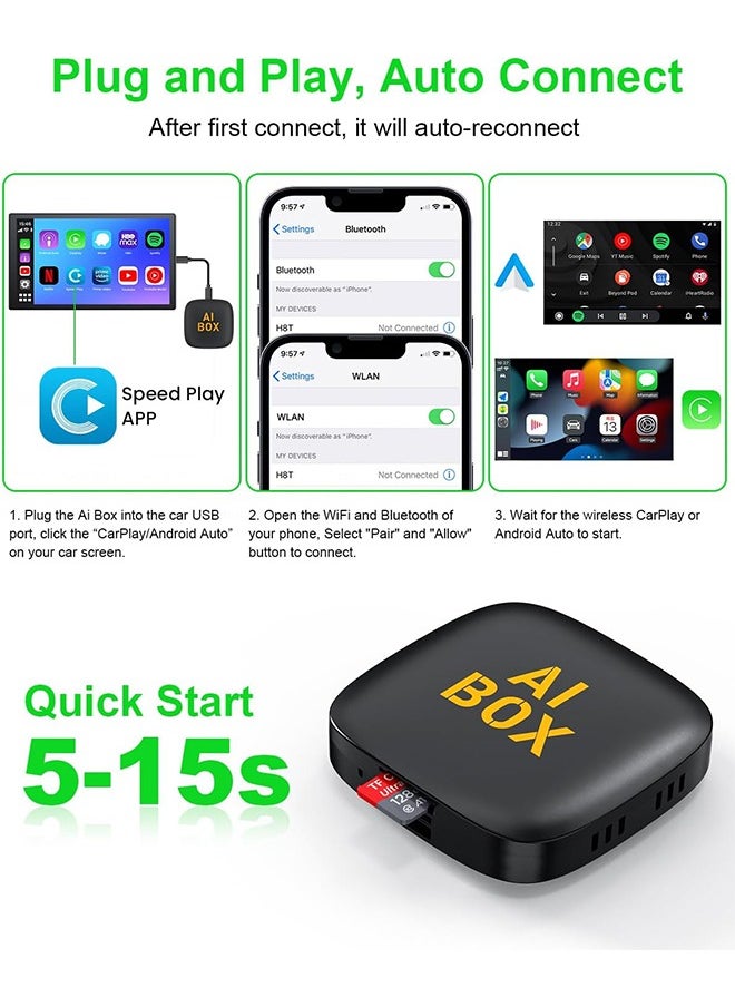 Digisand - Android 13 CarPlay Smart Ai Box Android Wireless CarPlay Android Auto Adapter For Netflix For YouTube car intelligent systems - Image 1