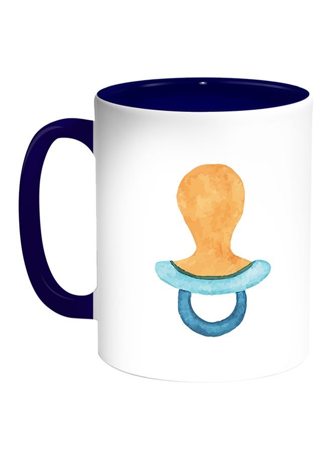 RKN Feeding Children Printed Coffee Mug White/Blue 11ounce - Image 1