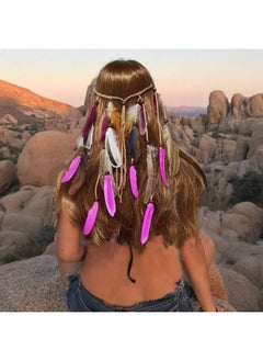 Boho Feather Headbands Indian Peacock Headpiece Gypsy Hair Band Adjust Headdress Handmade Feather Hair Accessories (Set 7) - pzsku/Z4DF9373ED3DD0D3AF6D6Z/45/_/1718645378/a8ec1fe1-72ec-4502-9ab6-44b81ec13c2a