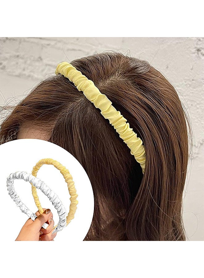 MXN 7 Pcs Women's & Girls Headband Set, Non Slip Flower Headband, Fashion Pearl Headbands, Twisted Headband, Different Designs Hair Accessories Gift for Girls Kids - Image 5