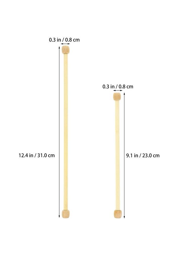 EXCEART 4Pcs Wooden Flag Banner Pole Horizontal Wall Flag Hanger Bamboo Tapestry Rods Macrame Wall Hanging Flagpole Sticks For Diy Tapestry Flag Poster Beige - Image 3
