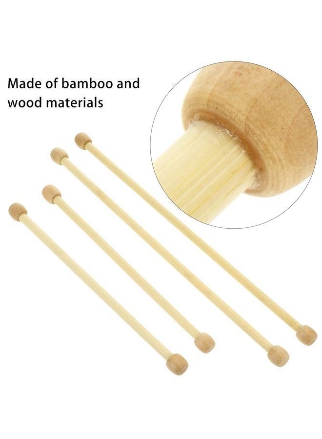 EXCEART 4Pcs Wooden Flag Banner Pole Horizontal Wall Flag Hanger Bamboo Tapestry Rods Macrame Wall Hanging Flagpole Sticks For Diy Tapestry Flag Poster Beige - Image 5