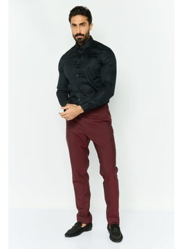 GANT Men Solid No Stretch Dress Pants, Plumped Red  - Image 2