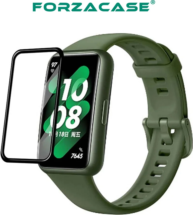 Forzacase Compatible with Huawei Band 8 Full Covering 3D Pet Screen Protector Film with Frame - FC016