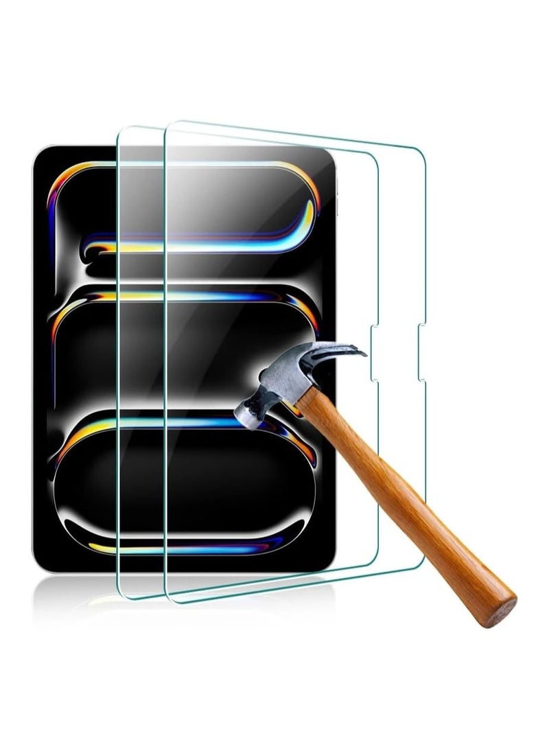 Muzz Screen Protector Guard for iPad Pro13 inch M4 (2024)9H Tempered Glass Film 2 Pack Scratch ResistantHD Clarity (Pad Pro 13 inch M4) - Image 1