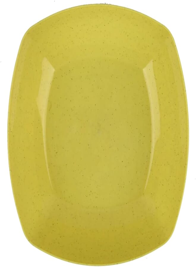 Semco Plastic Plates - Disposable Plates for BBQ Party Dinner Travel and Events, Microwavable Recyclable - Multicolor