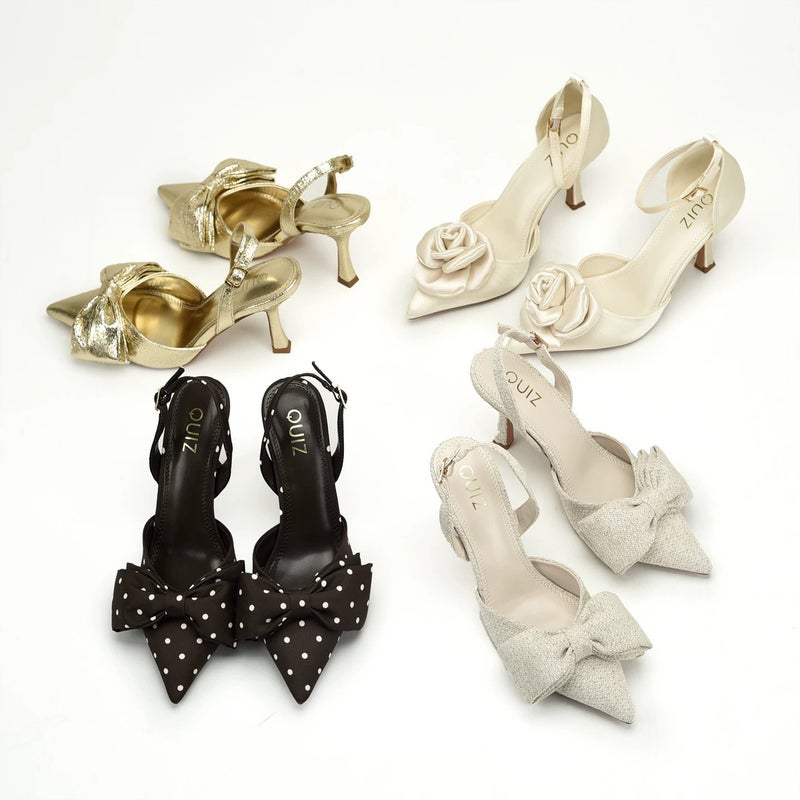 Women's Pointed Toe Ultra High Heel Bow Sandals - Image 1