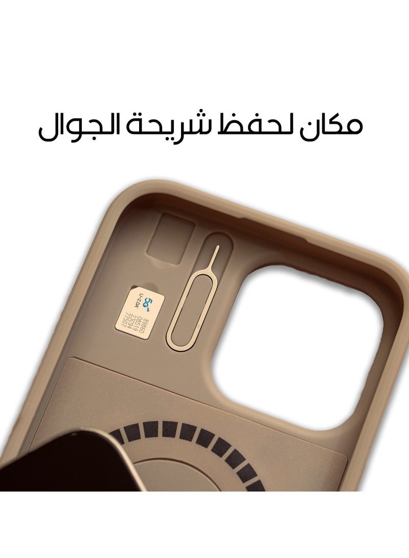 ماس كفر ماس ايفون 16برو  إنڤينيت ماج سيف 6 في 1 تيتانيوم الصحراء - Image 5