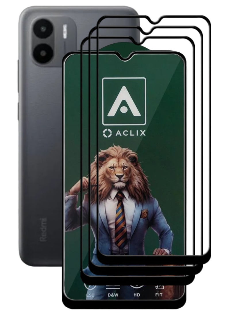 ACLIX 3 Pieces Antistatic ESD Dustproof Premium Quality High Definition Tempered Glass Screen Protector Designed For Xiaomi Redmi A1+ - Image 1