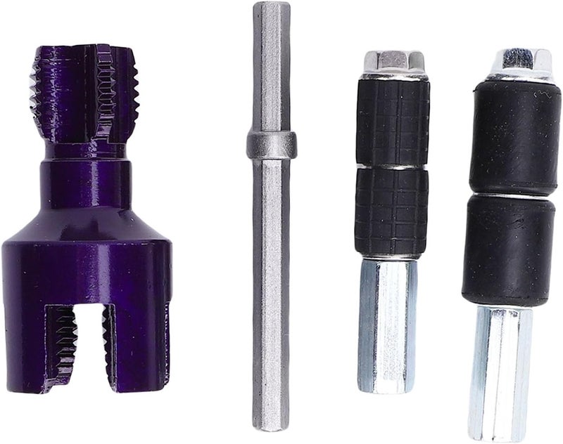 Pipe Threading Tool Set, G1 / 2 G3 / 4 Thread Cutter with Hex Shank Connecting Rod for Electric Drill - Durable Alloy Steel, Dual Internal External Threading, Efficient Pipe - Image 1