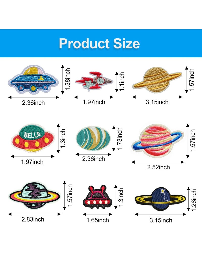 Generic - Outer Space Planet Universe Theme Embroidery Patch Set (26 Pcs) - DIY Iron-On/Sewing Patches for Clothing, Backpacks, Jackets, Hats, Jeans, and More - Perfect Accessories for Creative Customization! - Image 1
