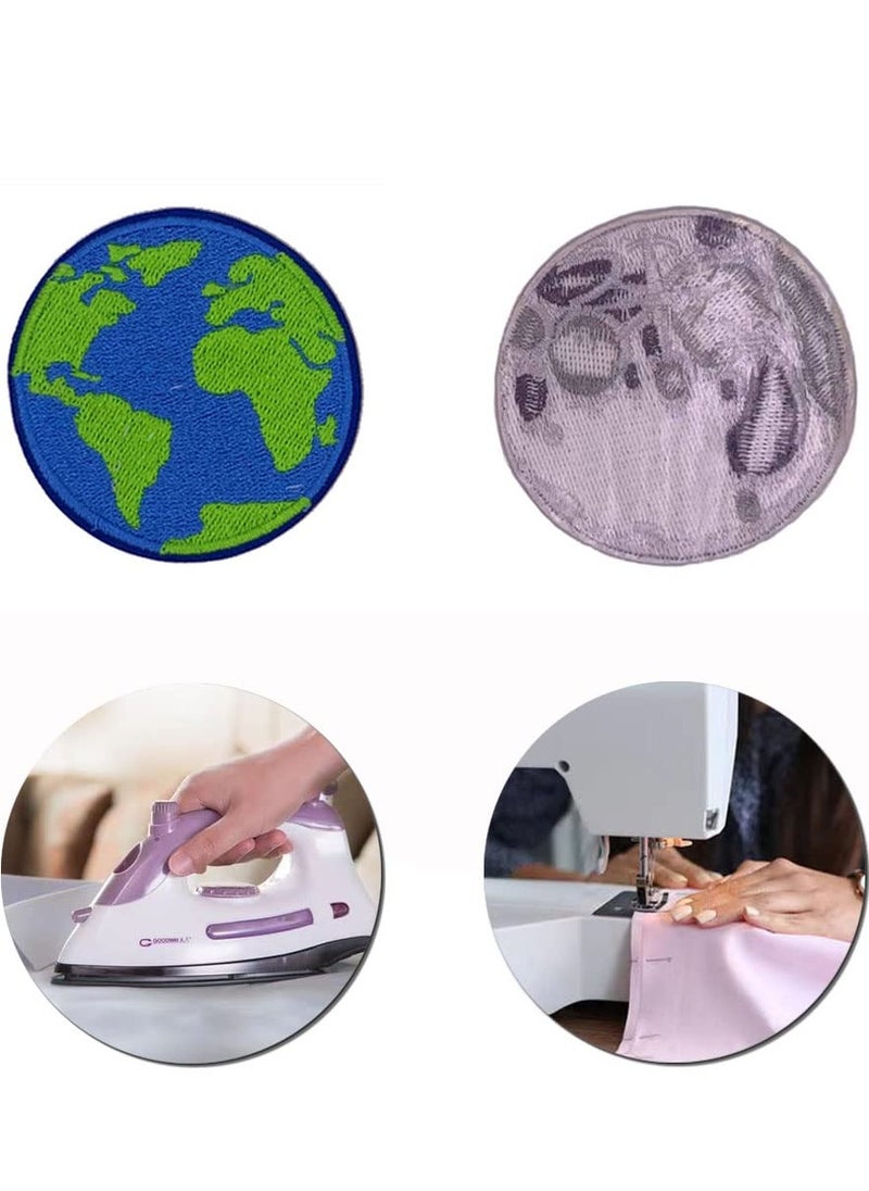 Generic - Outer Space Planet Universe Theme Embroidery Patch Set (26 Pcs) - DIY Iron-On/Sewing Patches for Clothing, Backpacks, Jackets, Hats, Jeans, and More - Perfect Accessories for Creative Customization! - Image 1