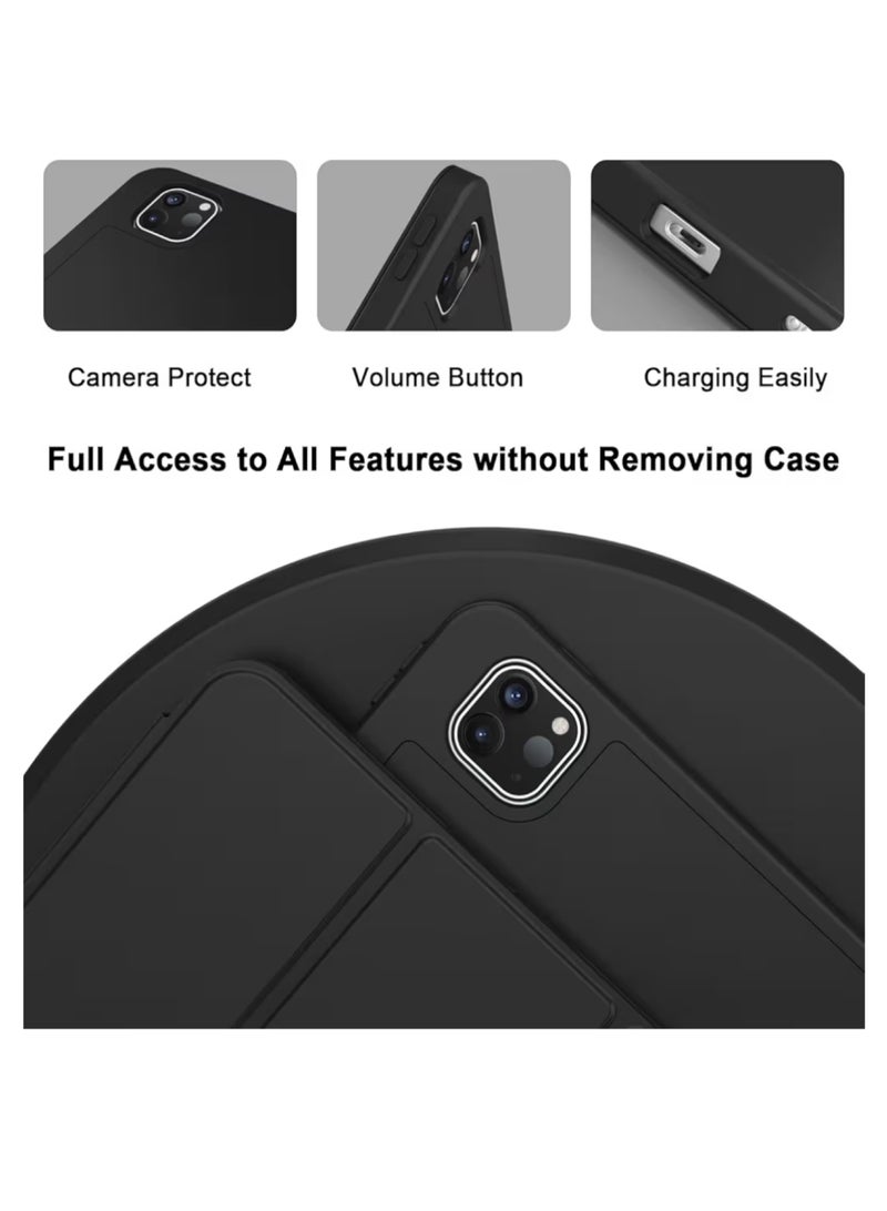 جراب لجهاز برو 11 بوصة موديل 2024 مع حامل قلم، غطاء نحيف للتابلت مع ظهر من مادة TPU الناعمة، خاصية التشغيل/الإيقاف التلقائي - Image 3