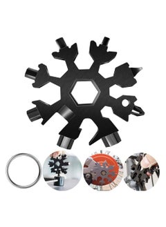 Y&D 1 Piece Snowflake Multi-Tool, 18-in-1 Stainless Steel Standard Multitool, Wrench with Key Ring, Great for men Gift  - Image 1