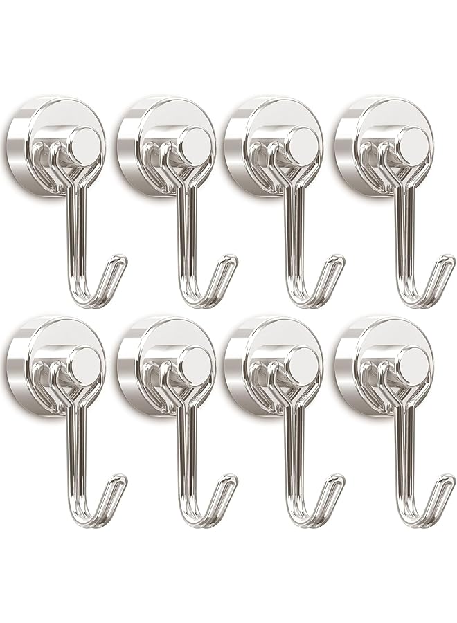 S-TOP Heavy Duty Magnetic Hooks, Neodymium, 30 lbs Capacity, Rust Resistant - Image 1