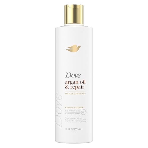 Dove Conditioner Argan Oil & Repair for Fine Hair with Bio-Protein Care Technology and Argan Oil Blend 12 Fl Oz - Image 1