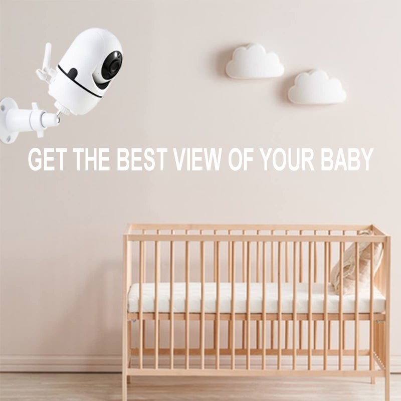 LEFXMOPHY حامل حائط LEFXMOPHY متوافق مع كاميرا الأطفال HelloBaby HB65، حامل معدني قابل للتعديل (غير متضمن الشاشة، الكاميرا غير مشمولة) - Image 3