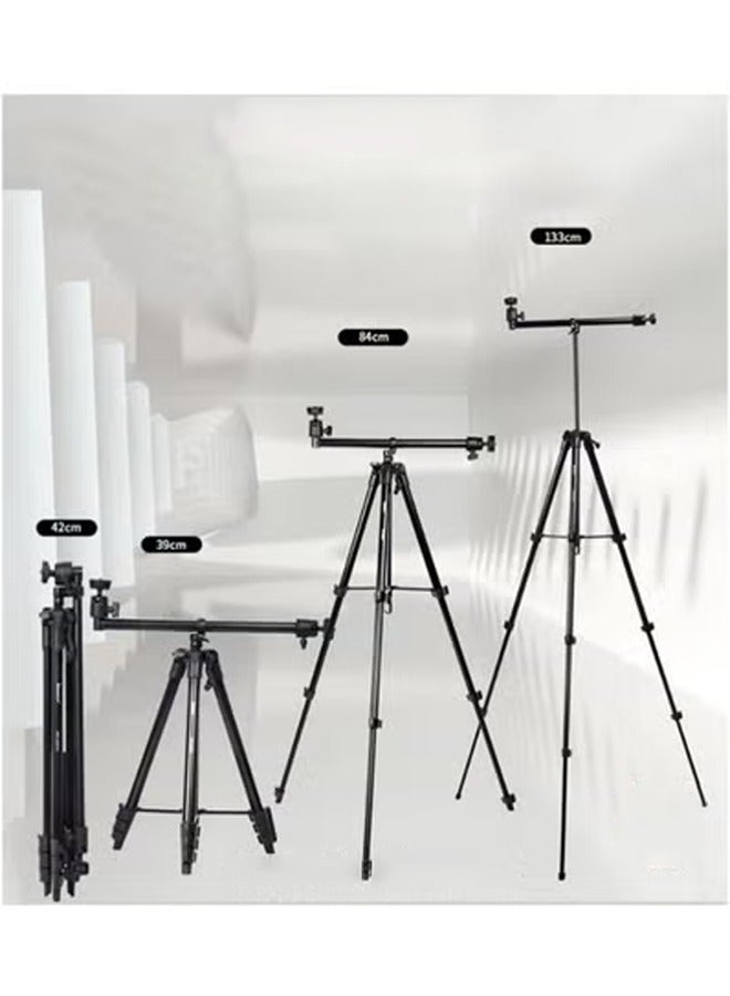 TIGER 2-in-1 Adjustable Overhead and Vlogging Tripod Stand – Multi-Angle Phone & Camera Holder for Content Creators – Foldable, Lightweight, Sturdy Mount for Overhead Videos, Filming, Tutorials & Live Streaming  - Image 2
