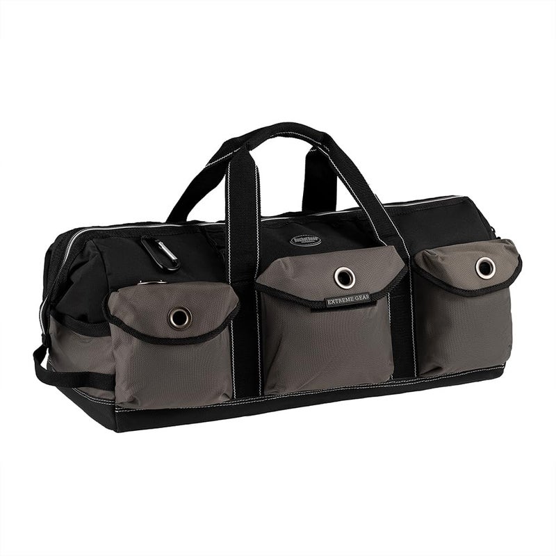 Bucket Boss Extreme Big Daddy Tool Bag in Grey, 65024, Black|Black and gray - Image 4