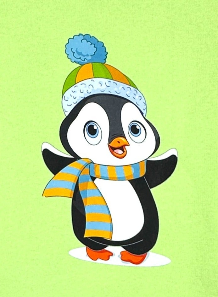 Baby Co. Mint Green Penguin Cotton Melton Sweatshirt  - Image 2