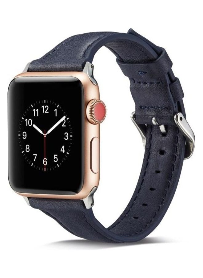 نيبمينينت سوار ساعة بديل بتصميم تراثي لساعة أبل 1/2/3/4/5 مقاس 38-40 مم أزرق - Image 1