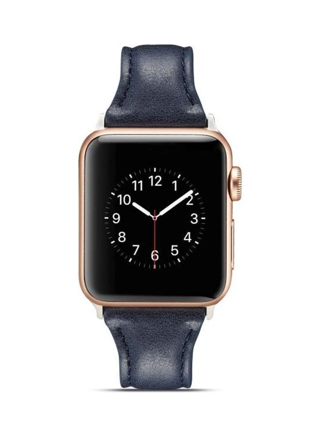 نيبمينينت سوار ساعة بديل بتصميم تراثي لساعة أبل 1/2/3/4/5 مقاس 38-40 مم أزرق - Image 4