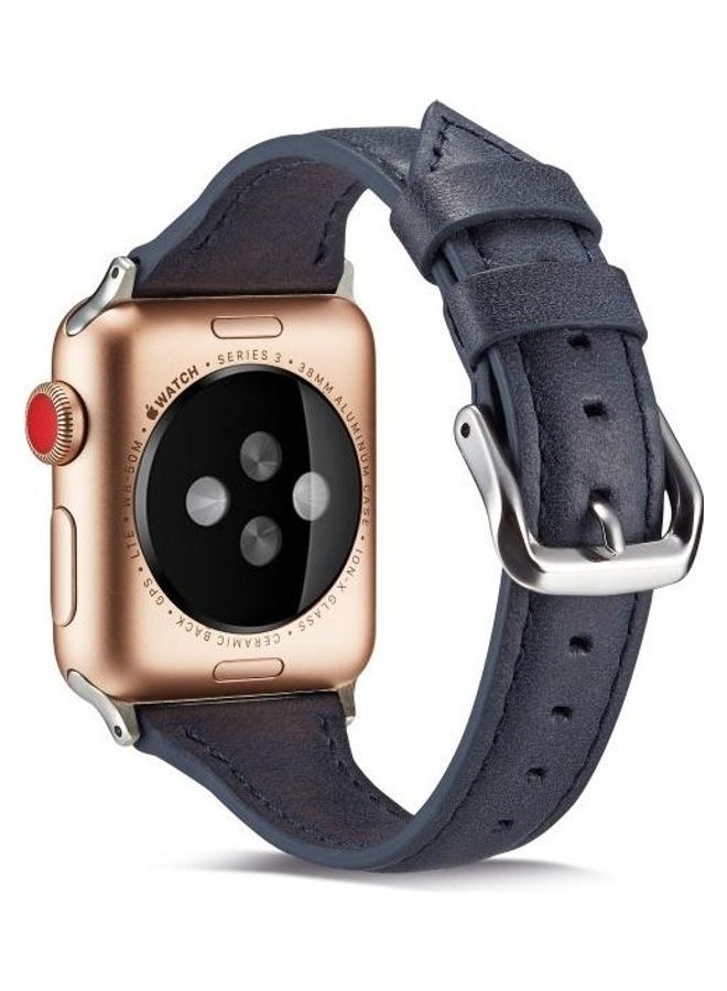 نيبمينينت سوار ساعة بديل بتصميم تراثي لساعة أبل 1/2/3/4/5 مقاس 38-40 مم أزرق - Image 2