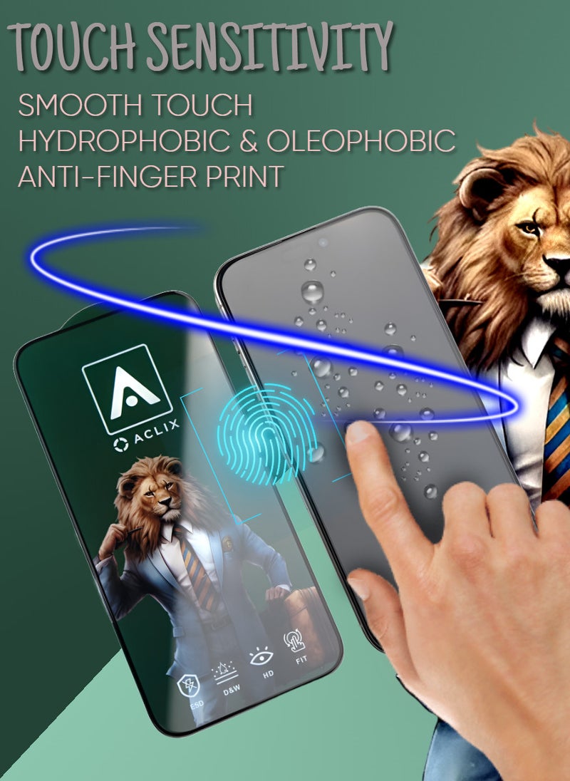 ACLIX 2 Pieces Antistatic ESD Dustproof Premium Quality High Definition Tempered Glass Screen Protector Designed For  iPhone 14 Pro Max - Image 2