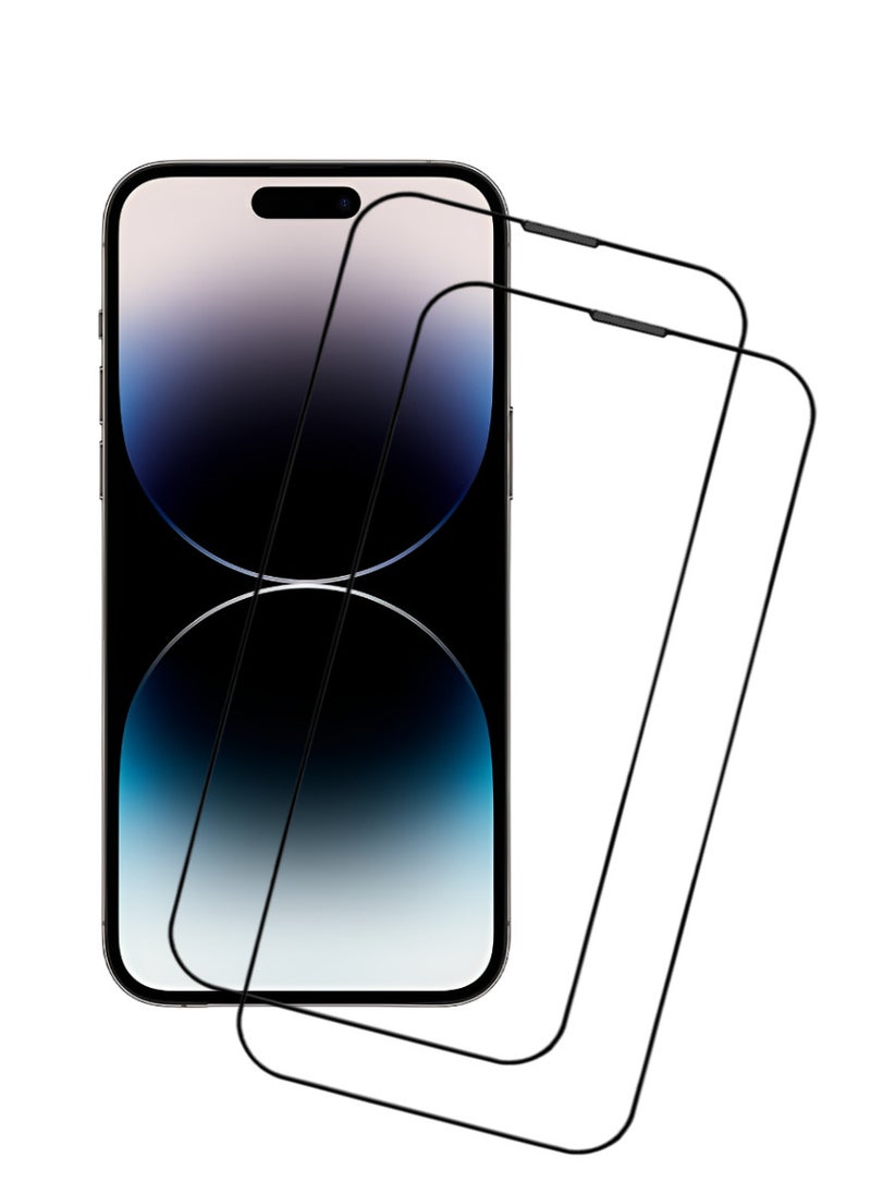 ACLIX 2 Pieces Antistatic ESD Dustproof Premium Quality High Definition Tempered Glass Screen Protector Designed For  iPhone 14 Pro Max - Image 1