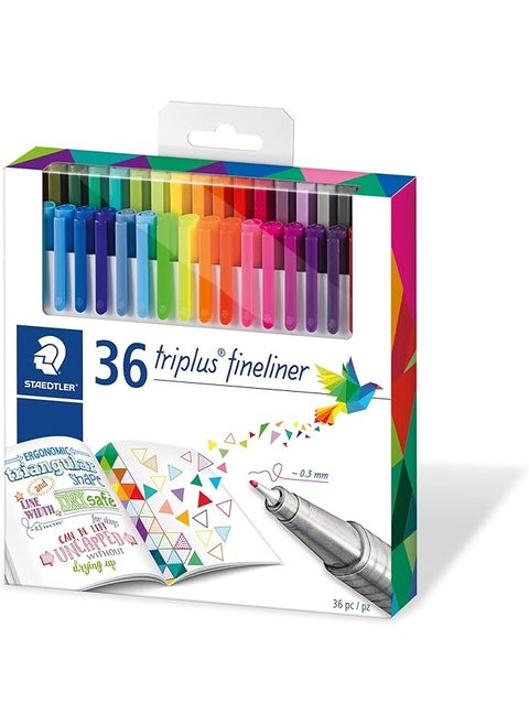 Color Pen Set Set Of 36 Assorted Colors Triplus Fineliner Pens
