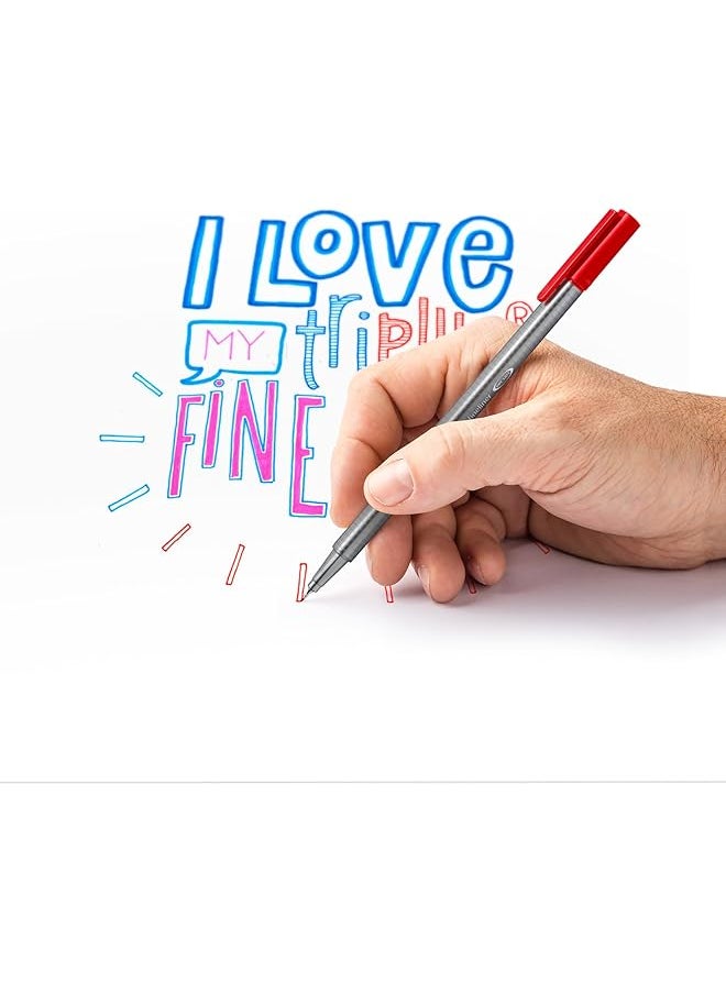 STAEDTLER - Color Pen Set Set Of 36 Assorted Colors Triplus Fineliner Pens - Image 1