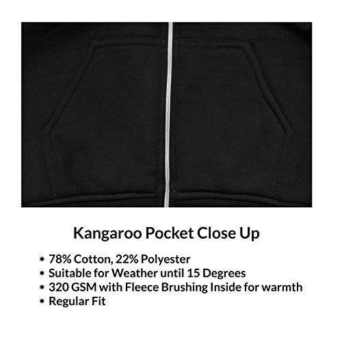 fanideaz Cotton Hooded Sweatshirt with Zip for Mens_Black_M - Image 4