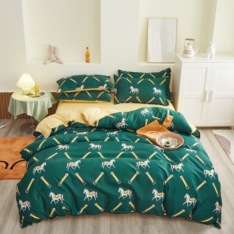 Factory Postage Bed Four-Piece Tail Gift Kit Bed Sheet Quilt Cover Live Group Purchase A Generation Of Hair - Image 3