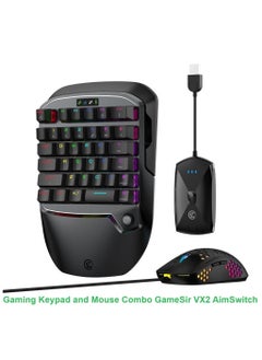 Gaming Keypad and Mouse Combo for GameSir VX2 AimSwitch 2.4G for Xbox Series X PS4 Xbox One Nintendo Switch, Game Console Converter with Full Keys Programmable for PUBG/Fortnite/COD