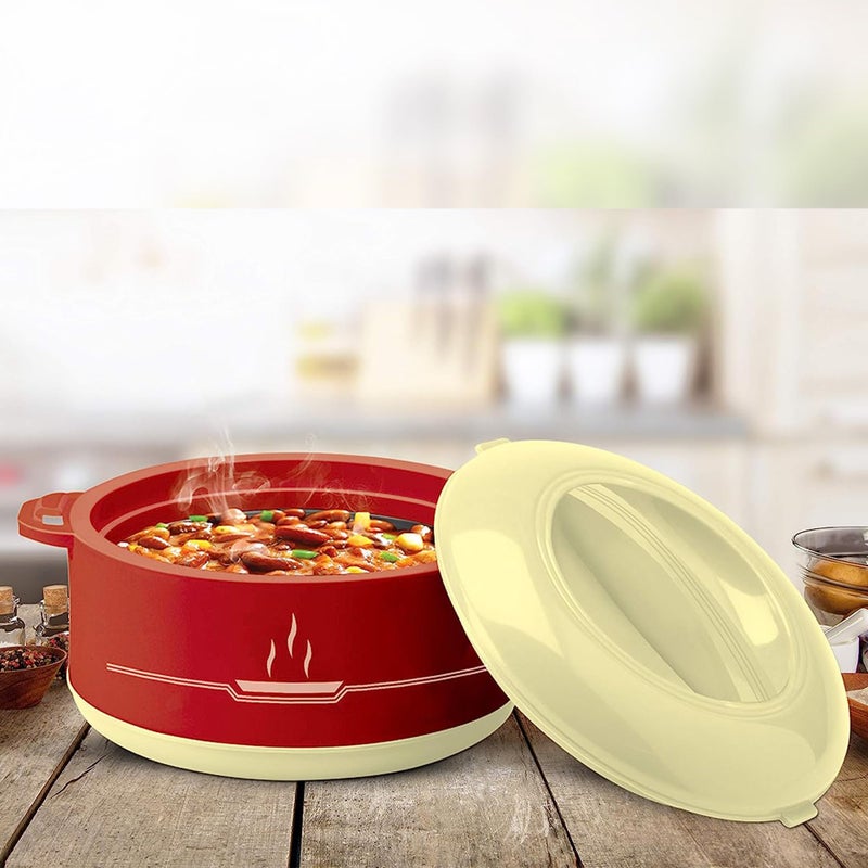 IDEAL PRIME طاجن بلاستيكي معزول من الفولاذ الداخلي خالي من BPA بسعة 1500 مل | طقم طاجن/حافظة طعام/صندوق شباتي من الفولاذ الداخلي، عبوة من 1 - Image 2