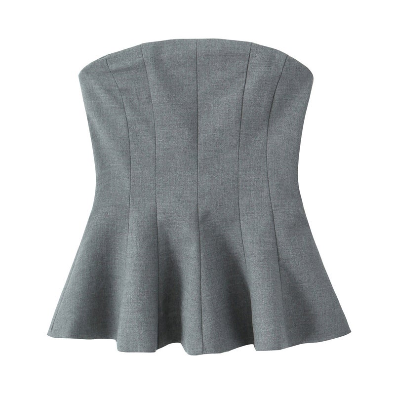 Style Short Skirt Hem Tube Top 2019050800 - Image 1