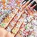 SHUXILIN Flower Nail Art Charms SHUXILIN 60PCS 3D Hawaii Flowers Nail Rhinestones Hibiscus Floral Nail Gems Colorful Flower Nail Diamonds Summer Nail Jewelry Tiny Flowers Nail Design for Women Nail Supplies - Image 2