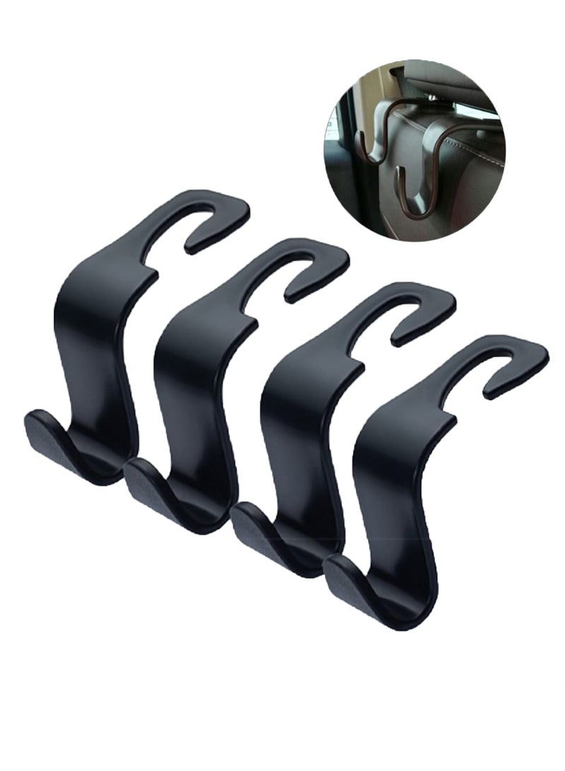 Car Seat Hook, 4 Pack Car Back Seat Hanger, Universal Headrest Hooks Organizer - Image 1