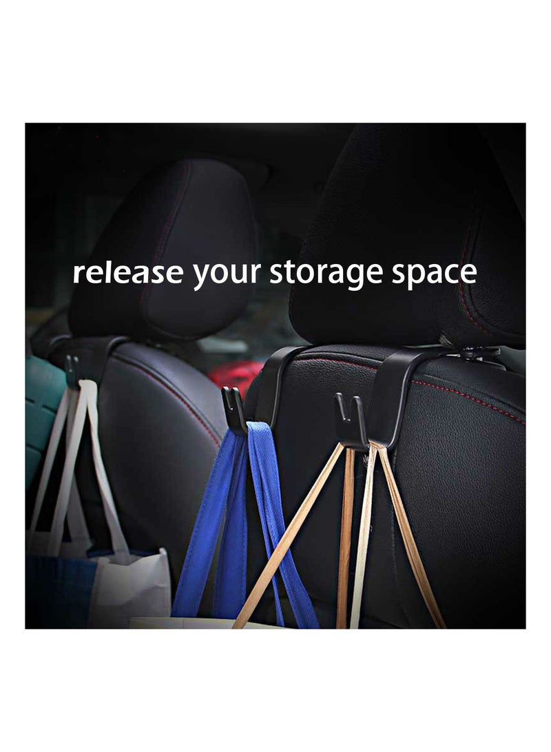 Car Seat Hook, 4 Pack Car Back Seat Hanger, Universal Headrest Hooks Organizer - Image 4