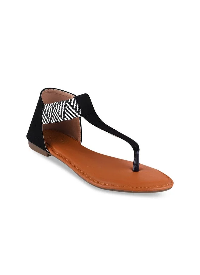 شوتوبيا Shoetopia Girls Printed T-Strap Flats