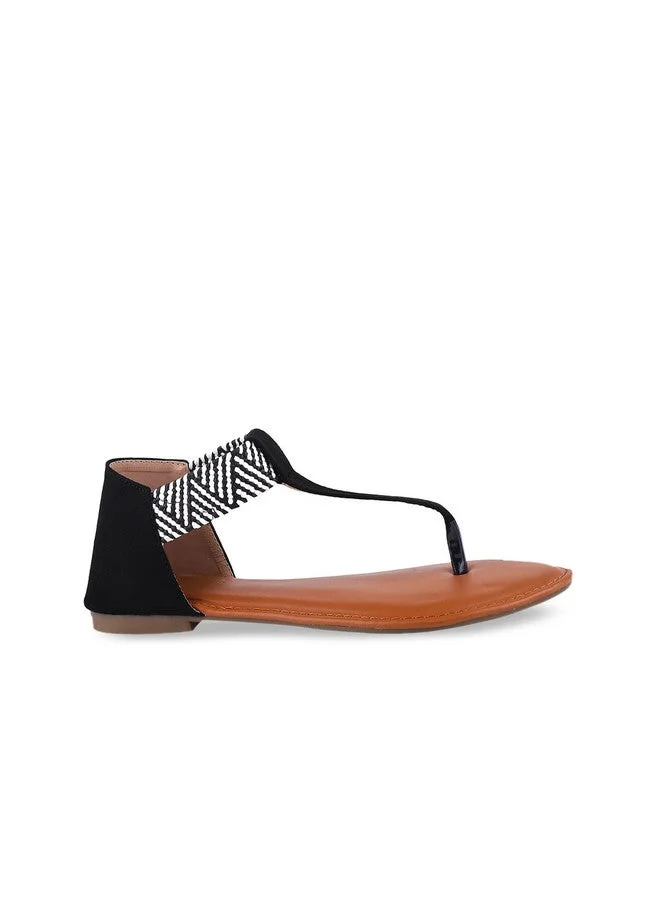 شوتوبيا Shoetopia Girls Printed T-Strap Flats