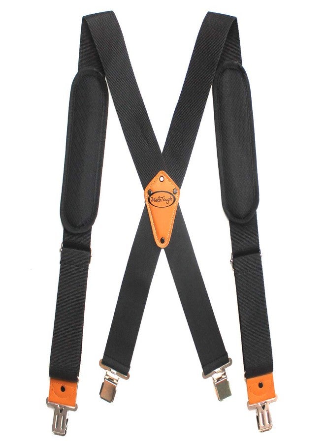 MELOTOUGH Tool Belt Suspenders Tool Harness for Heavy Duty Work ，Movable Shoulder Pads, Quick Clip Suit for CLC, Husky,Dewalt Tool Belt (Black) - Image 1