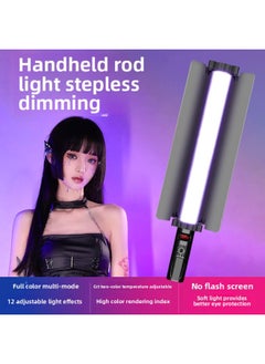 General Live Shooting Led Atmosphere Light Outdoor Photography Double Color Temperature Free Adjustment Hand-held Stick Light Full Color Rgb Fill Light-Light Source Color:【type B Handheld Rod Light - Three  - Image 2