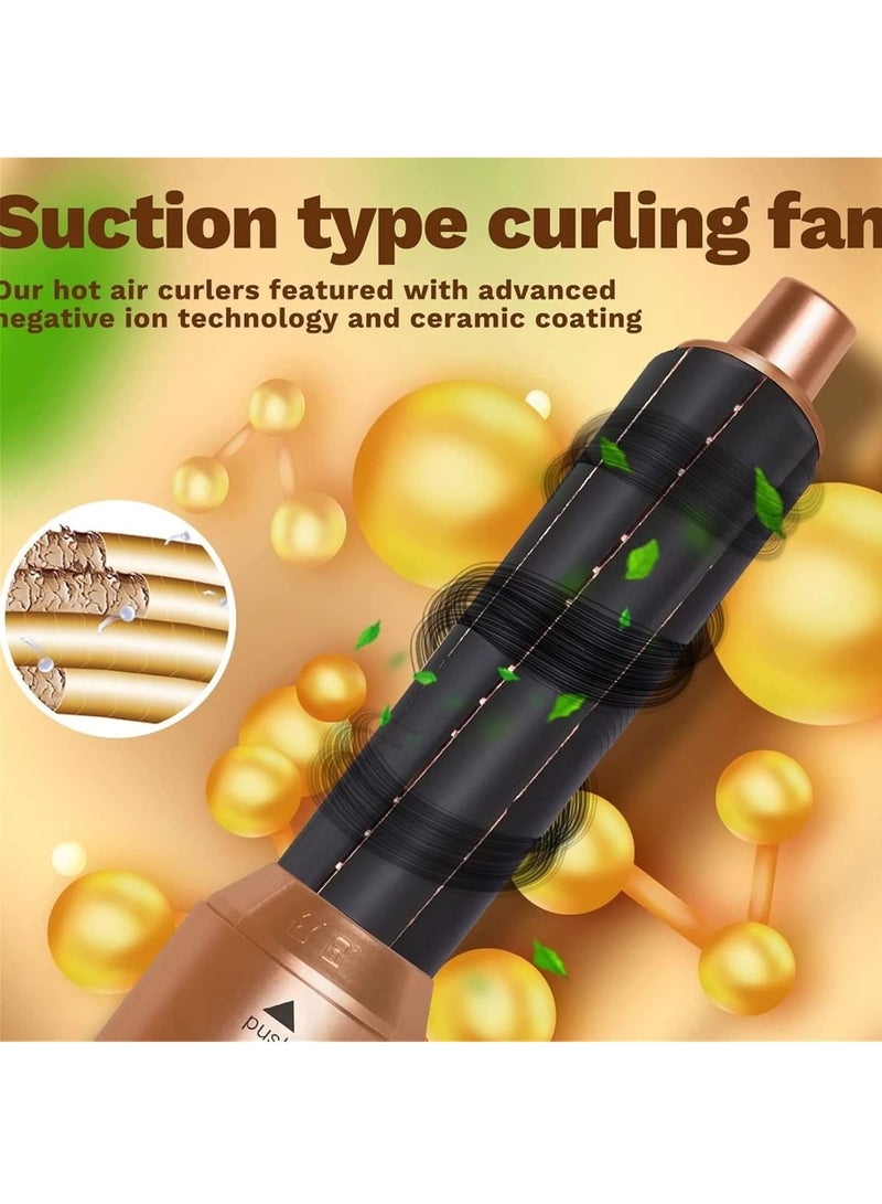 general Multifunctional 5-in-1 Hair Dryer, Hair Straightening Comb Curling Brush, Negative Ion Salon Hot Air Styler and Styling Tool Set for Drying Combing, Curling, Blow Drying and Straightening, Prevent H - Image 4