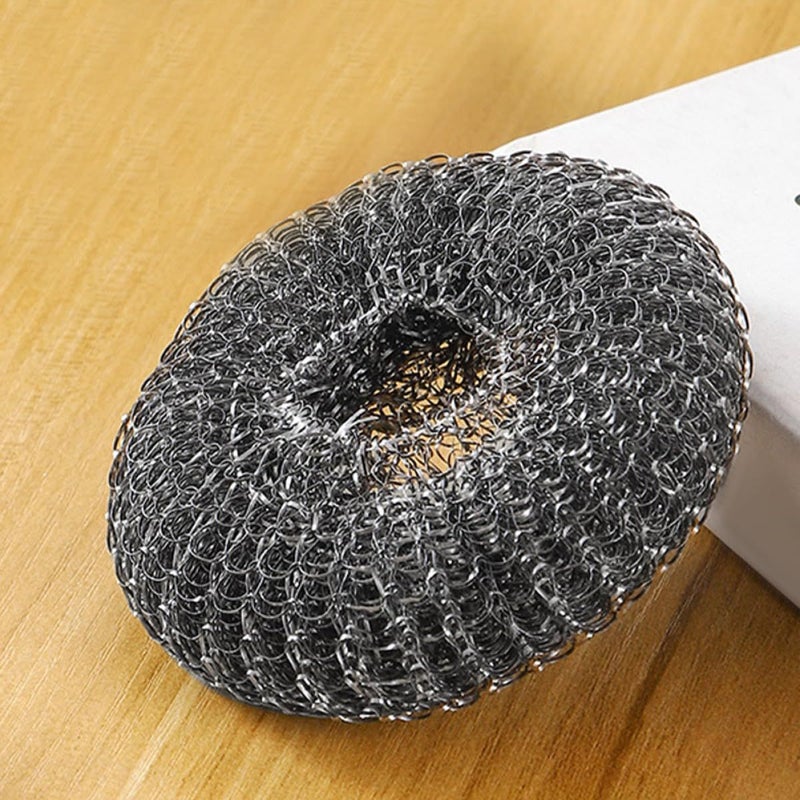 Stainless Steel Scouring Pad With Handle Heavy Duty Kitchen Cleaner for Pots - Image 5