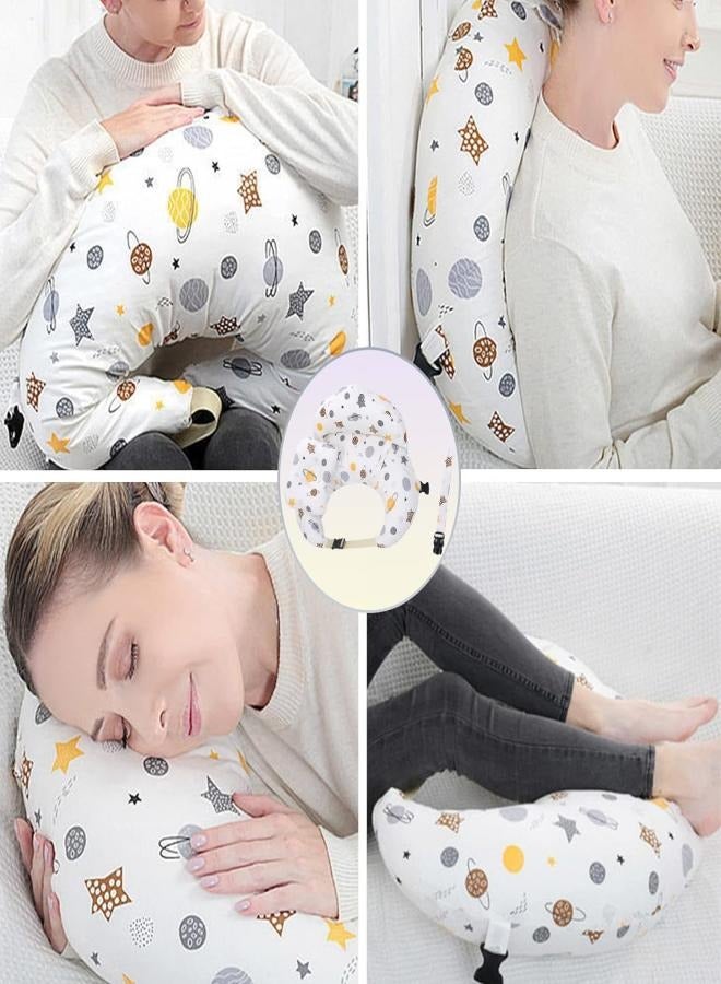 iMissiu Breastfeeding Pillow, Multifunctional Nursing Pillow With Adjustable Buckle, Breastfeeding, Bottle Feeding Pillowcase Removable And Washable - Image 5