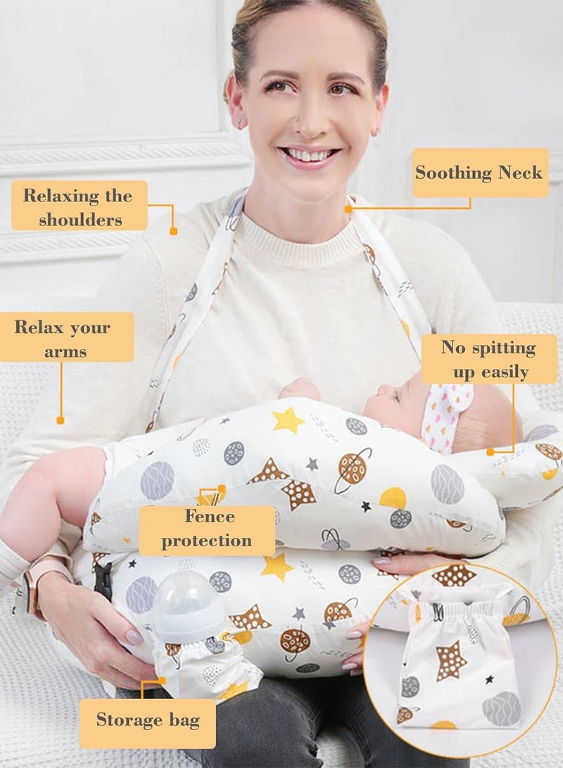 iMissiu Breastfeeding Pillow, Multifunctional Nursing Pillow With Adjustable Buckle, Breastfeeding, Bottle Feeding Pillowcase Removable And Washable - Image 2
