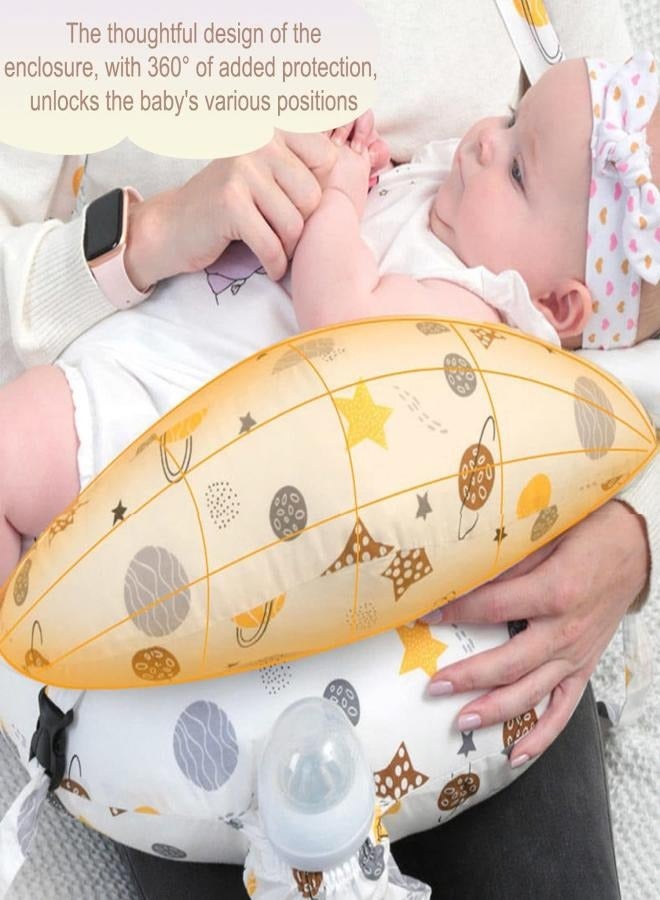 iMissiu Breastfeeding Pillow, Multifunctional Nursing Pillow With Adjustable Buckle, Breastfeeding, Bottle Feeding Pillowcase Removable And Washable - Image 4