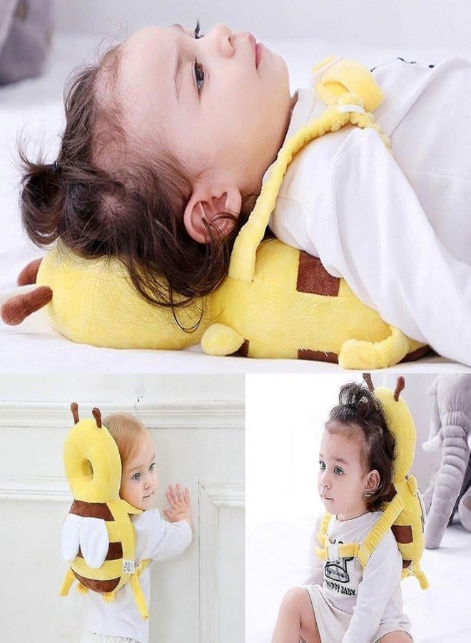 URBANE CHIC Toddler Baby Head Protection | Pillow,Anti-Fall Head Support Back Protection Pillow, Prevent Head Injury-Bumble bee-Yellow - Image 2
