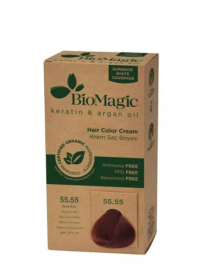BIOMAGIC Deep Dark Red Hair Color with Keratin and Argan Oil 55.55 